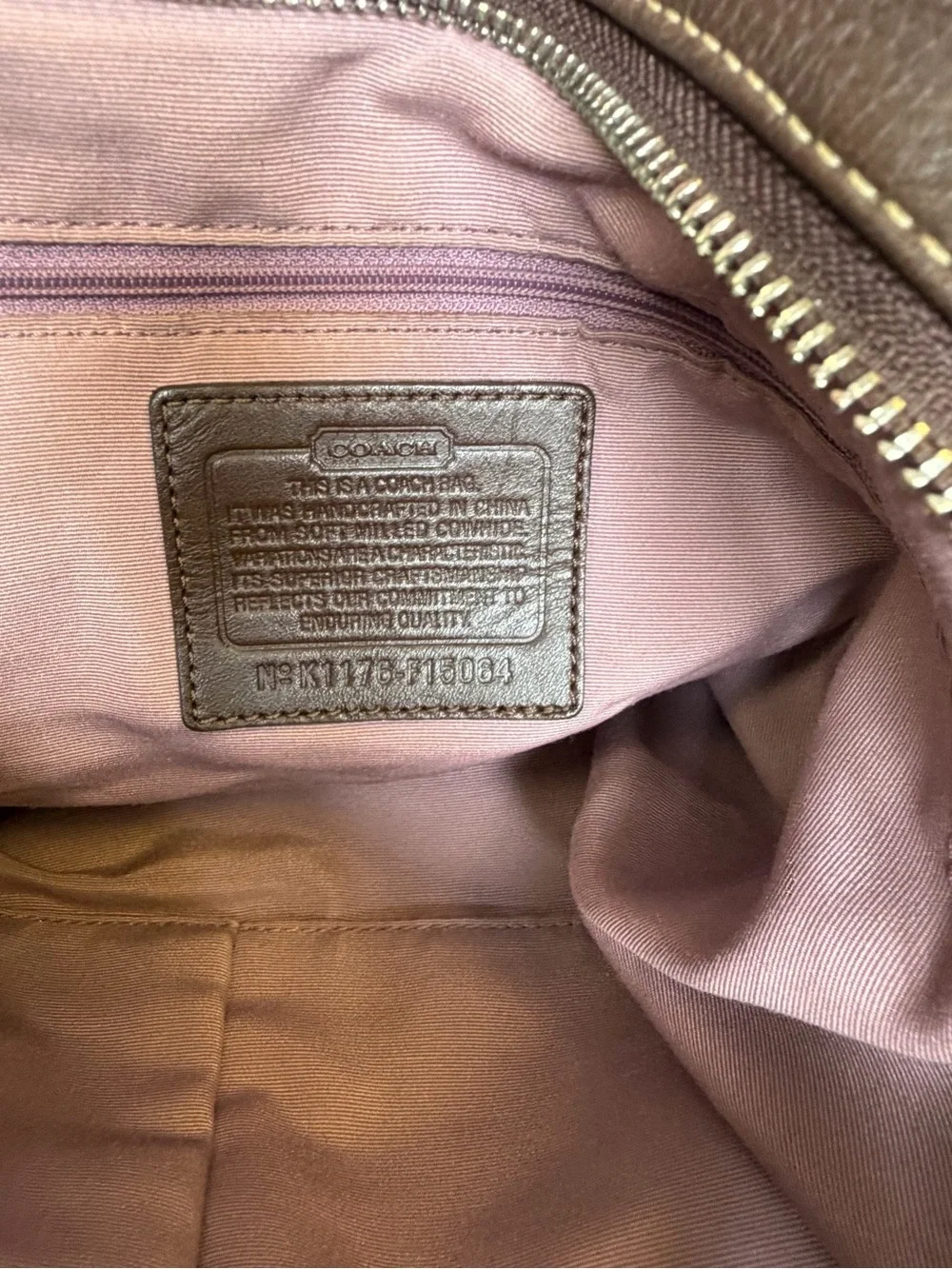 Coach Convertible Hobo/Shoulder/Crossbody Bag Timeless Brown Pebbled Leather